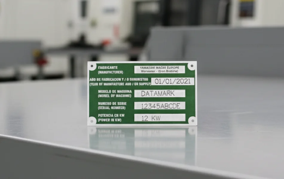 Marcaje de placas de identificación metálicas